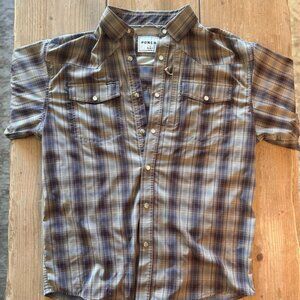 Poncho Outdoors Dalhart Short Sleeve Pearl Snap Shirt (Men's Medium)